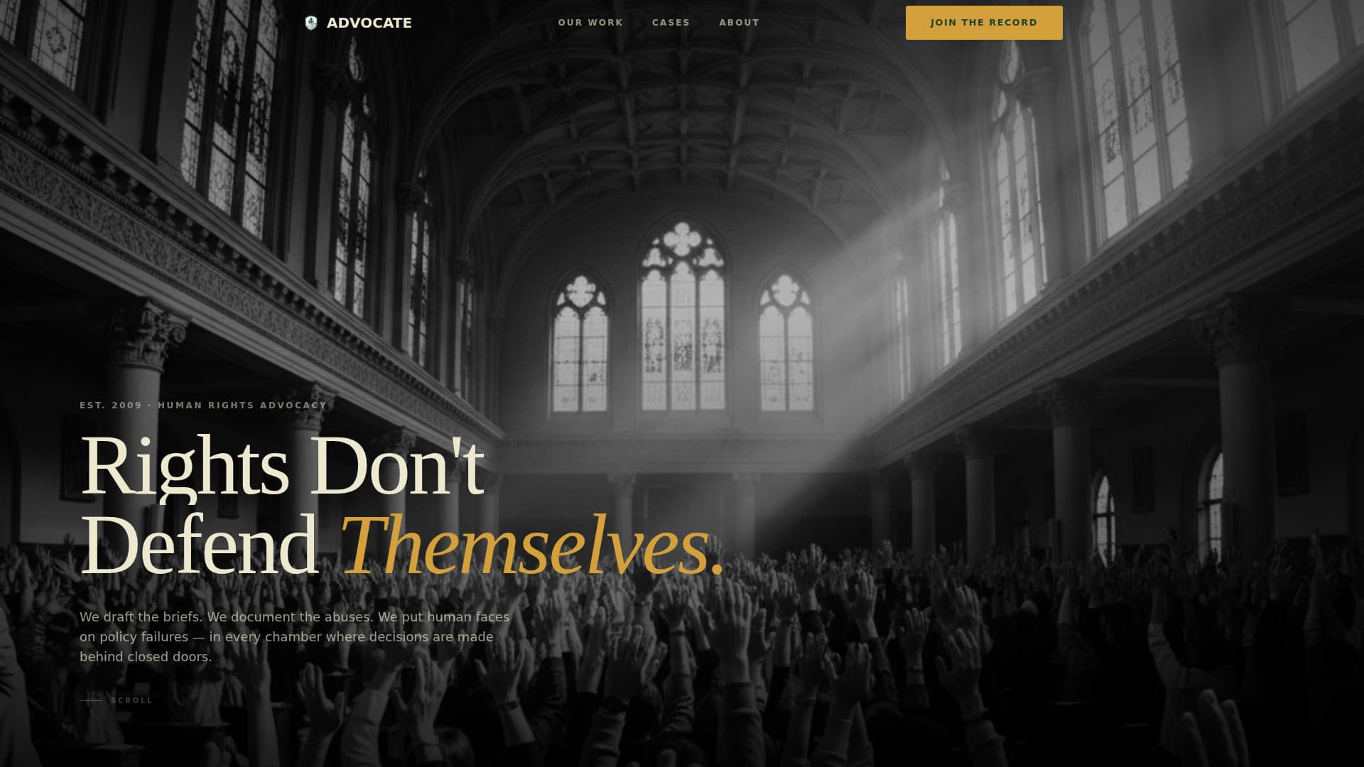 Advocate - Compelling Humanrights Landing Page Template