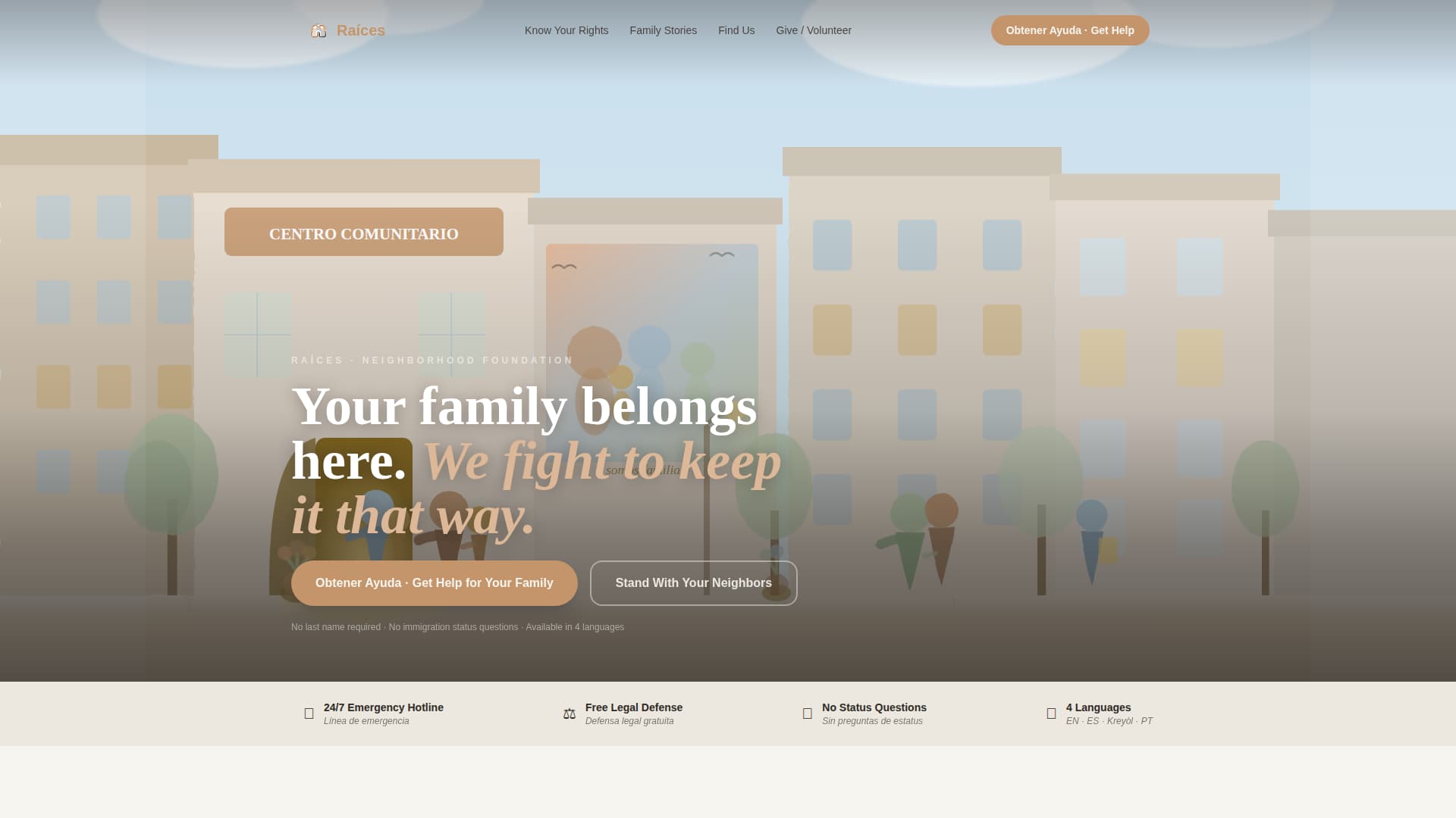 Races - Compassionate Immigration Landing Page Template