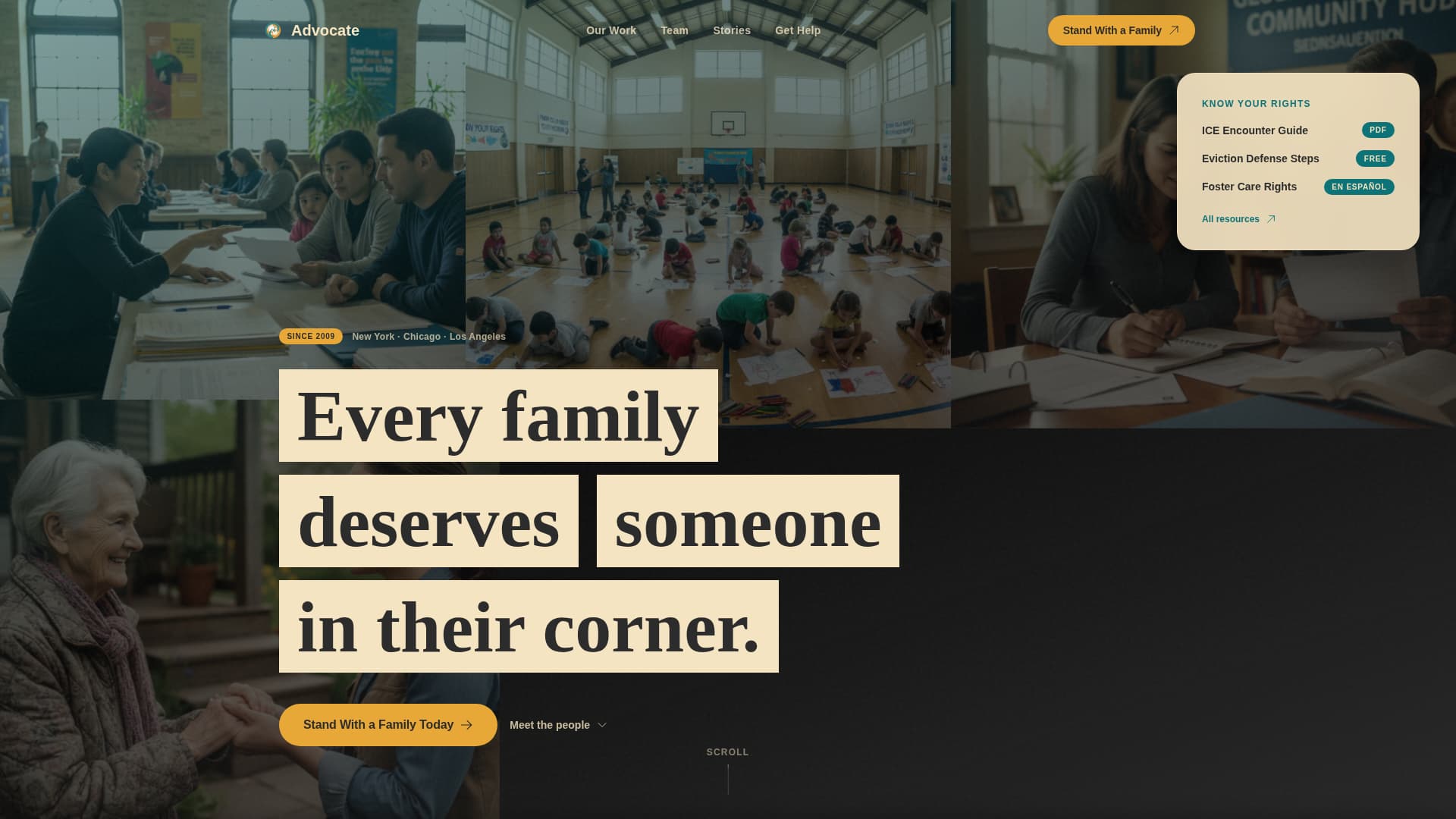 Advocate - Powerful Humanrights Landing Page Template