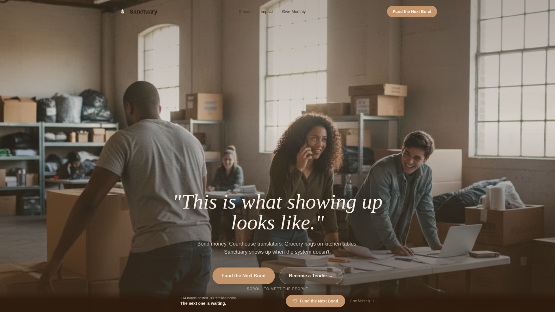 Sanctuary - Rooted Mutualaid Landing Page Template