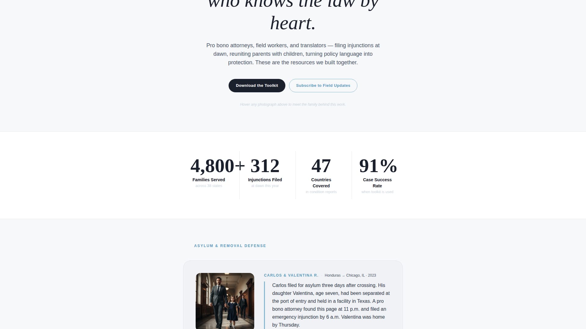 Champion — Powerful Civil Rights Landing Page Template