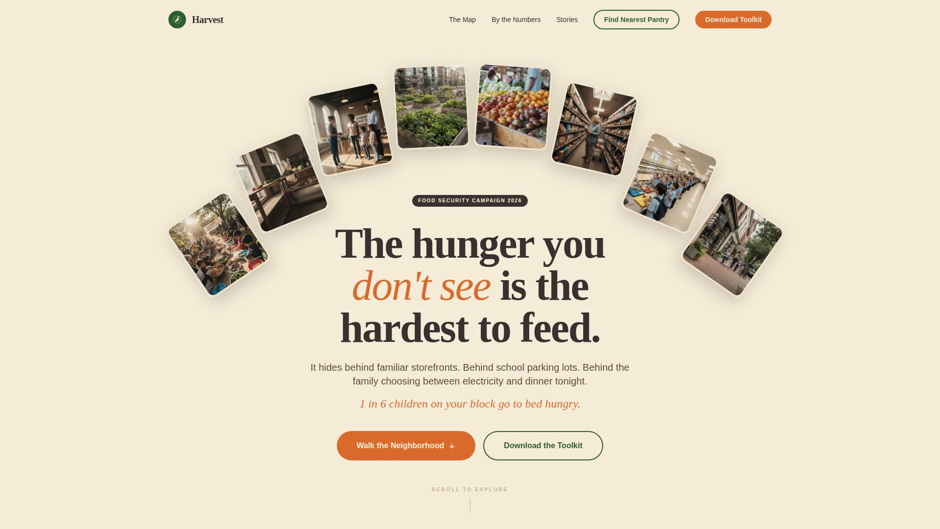 Harvest - Compelling Foodsecurity Landing Page Template