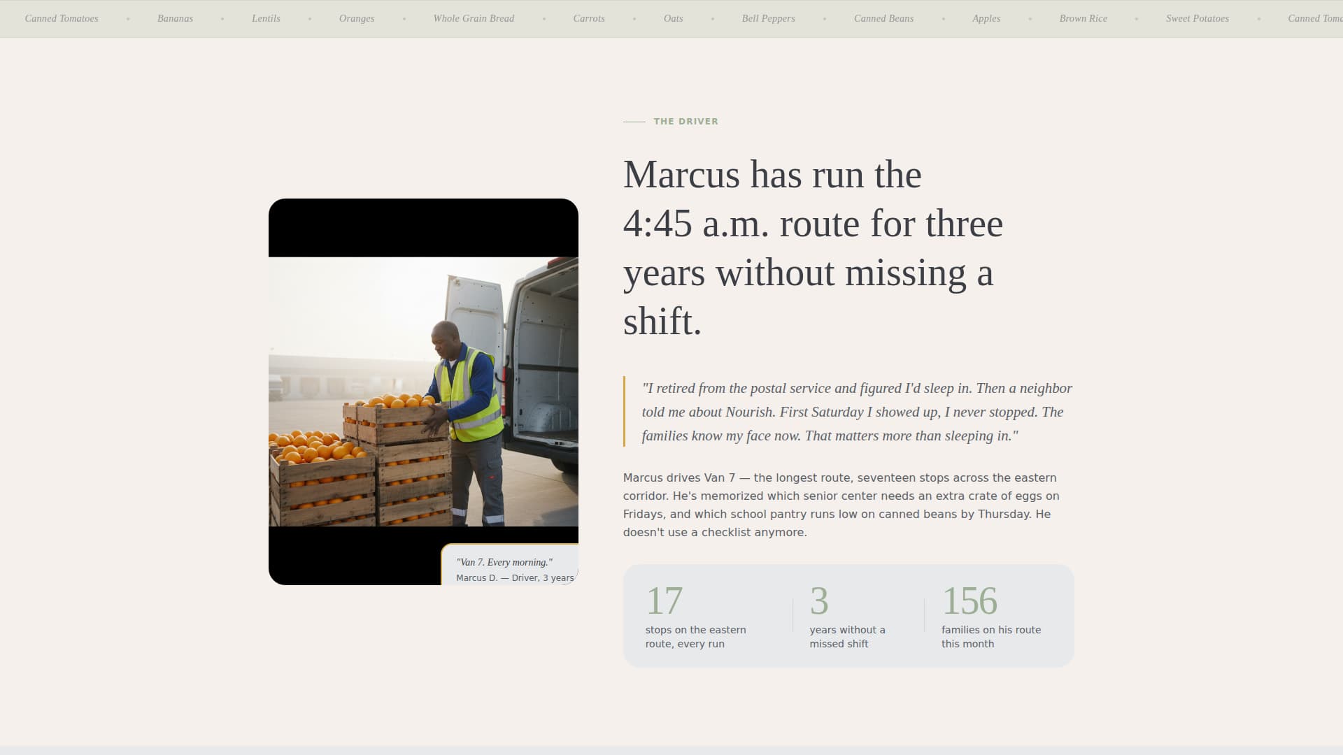Sustain — Compassionate Food Access Landing Page Template