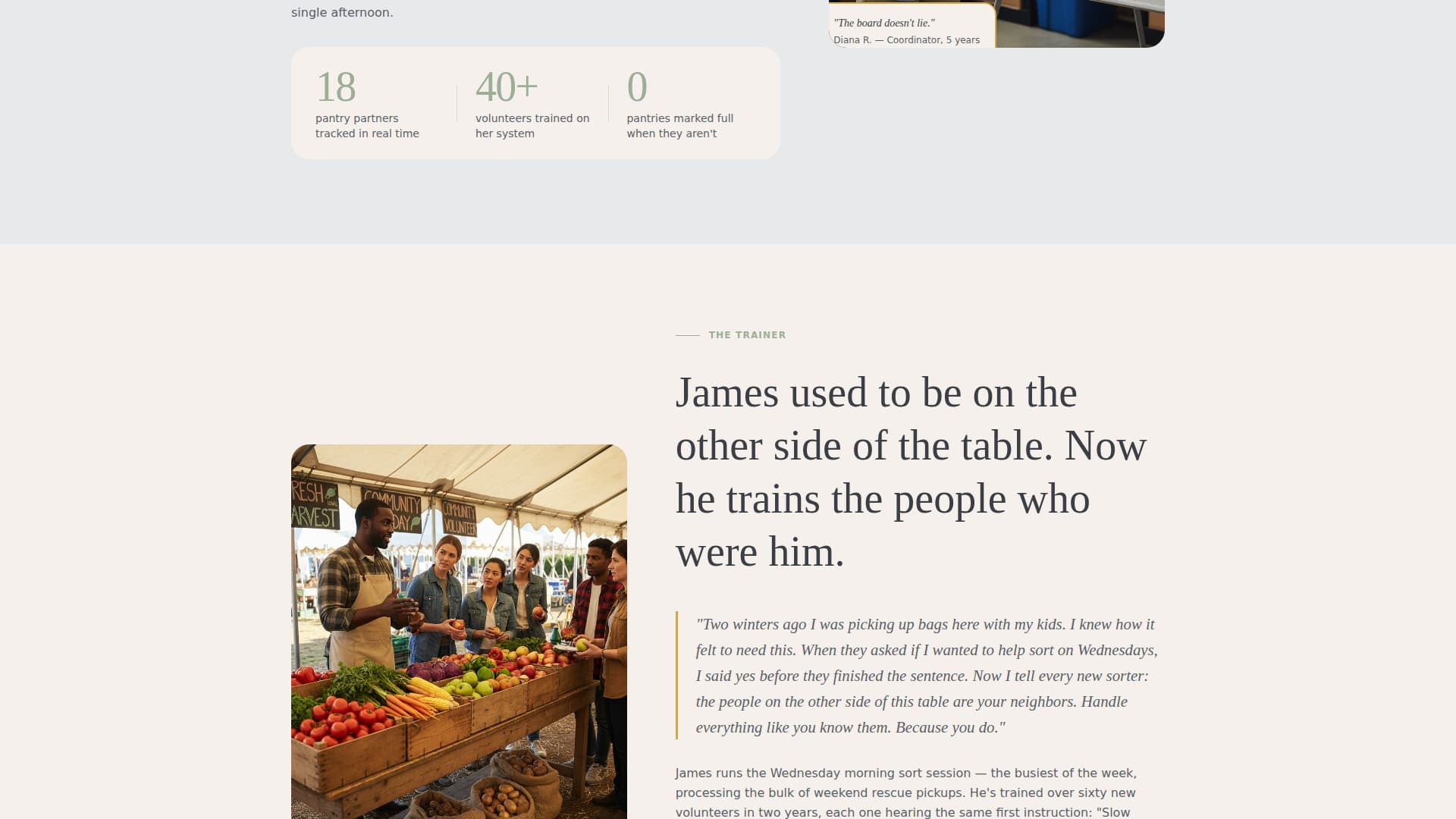 Sustain — Compassionate Food Access Landing Page Template