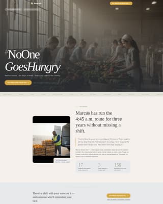 Sustain — Compassionate Food Access Landing Page Template