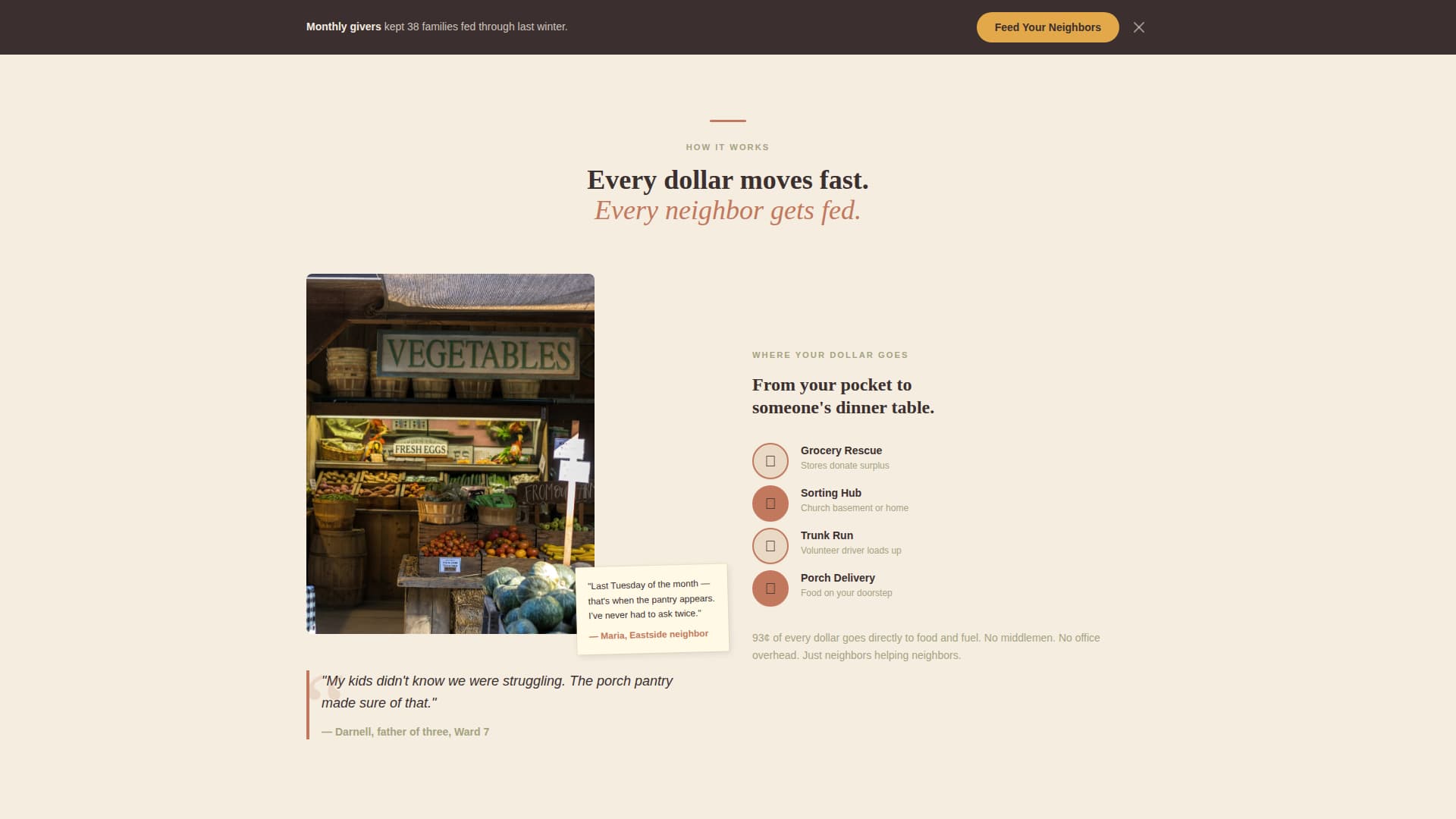 Nourish - Compassionate Foodsecurity Landing Page Template