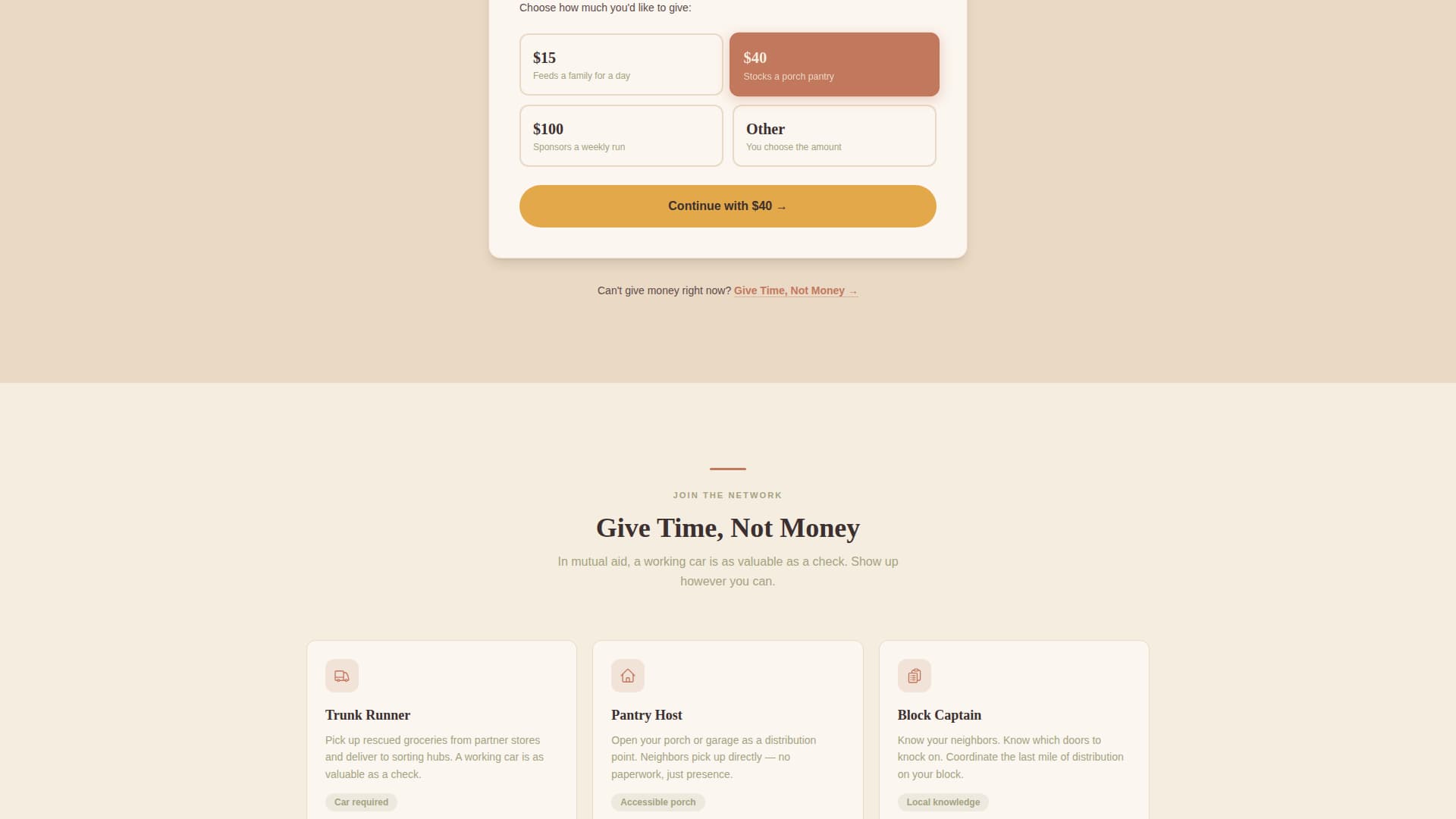 Nourish - Compassionate Foodsecurity Landing Page Template