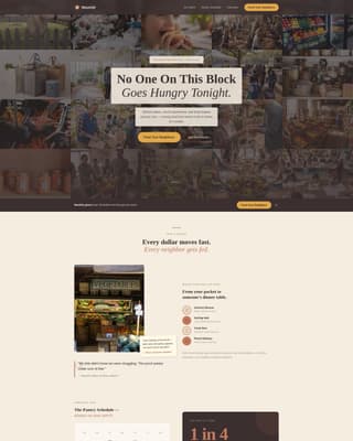 Nourish - Compassionate Foodsecurity Landing Page Template