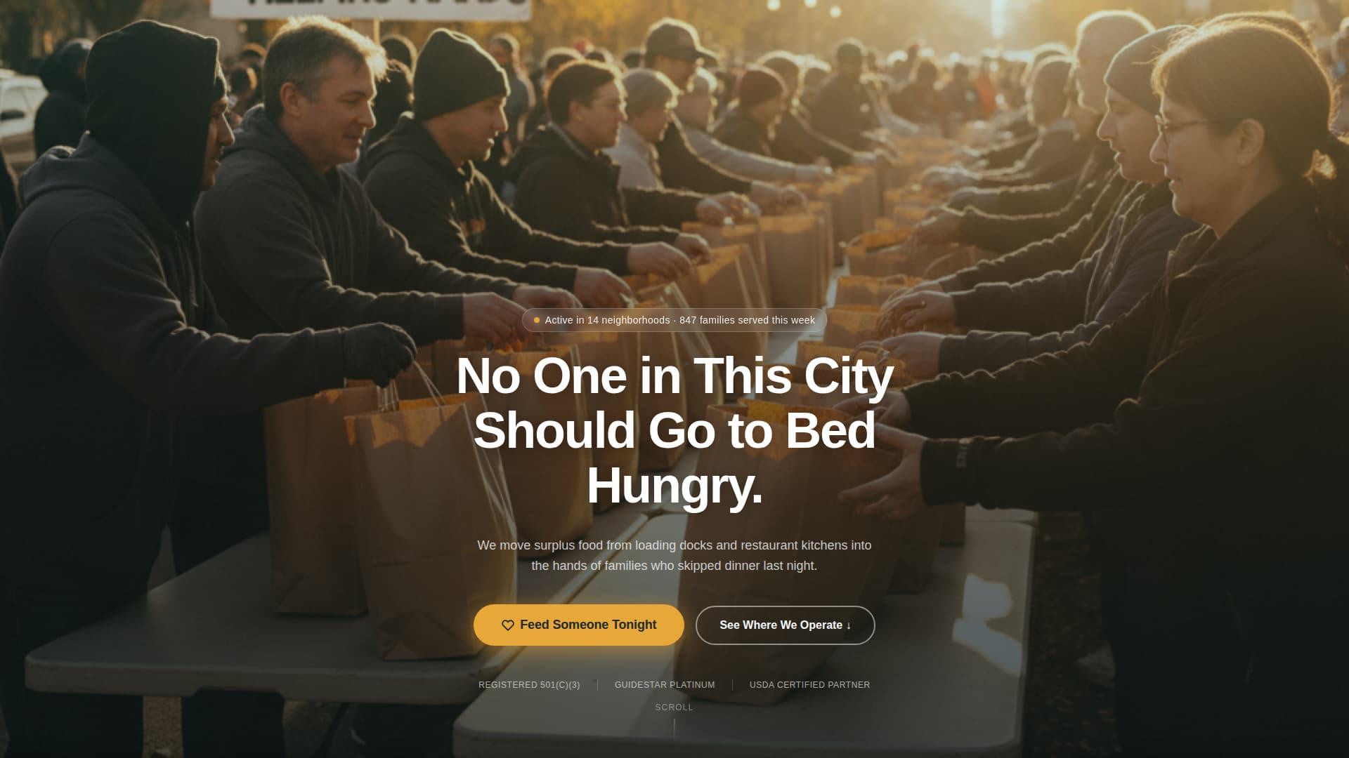 Nourish - Powerful Hungerrelief Landing Page Template