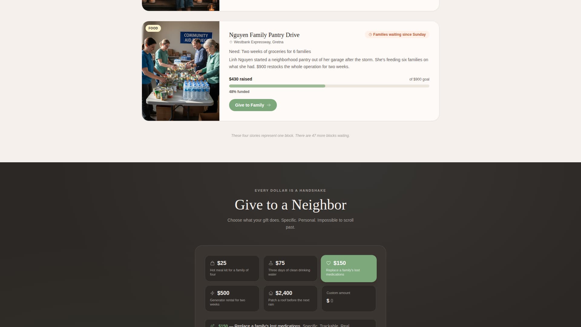 Neighborrelief - Heartfelt Hurricanerelief Landing Page Template