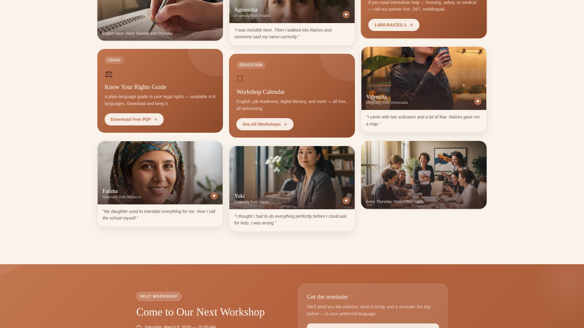Races - Empowering Immigrantwomen Landing Page Template