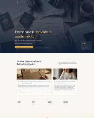 Reunin - Compassionate Immigration Landing Page Template