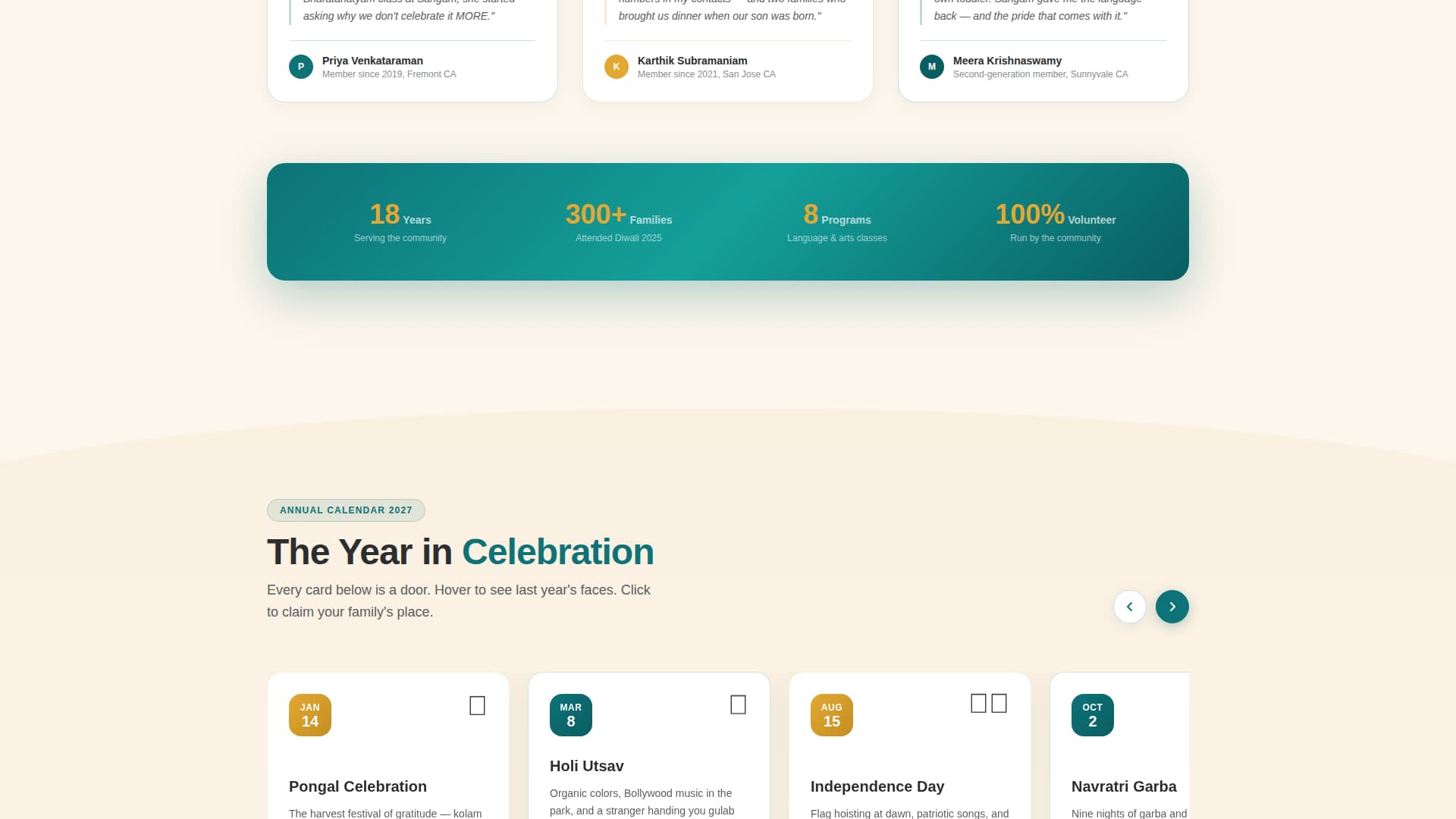 Sangam - Vibrant Cultural Landing Page Template
