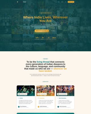 Sangam - Vibrant Cultural Landing Page Template