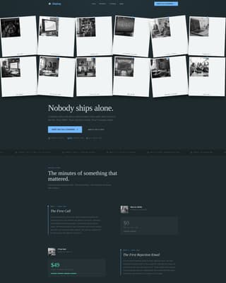 Shiplog - Earnest Founder Landing Page Template