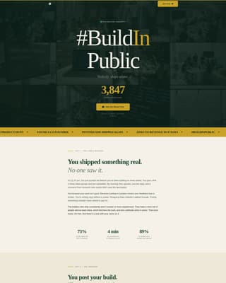 Shippit - Thriving Indie Hackers Landing Page Template