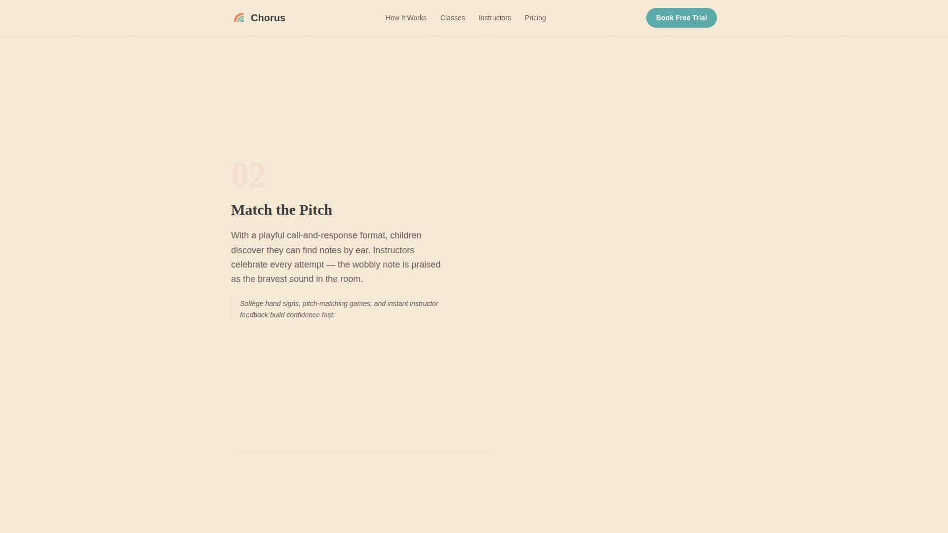 Chorus - Joyful Kids Choir Landing Page Template
