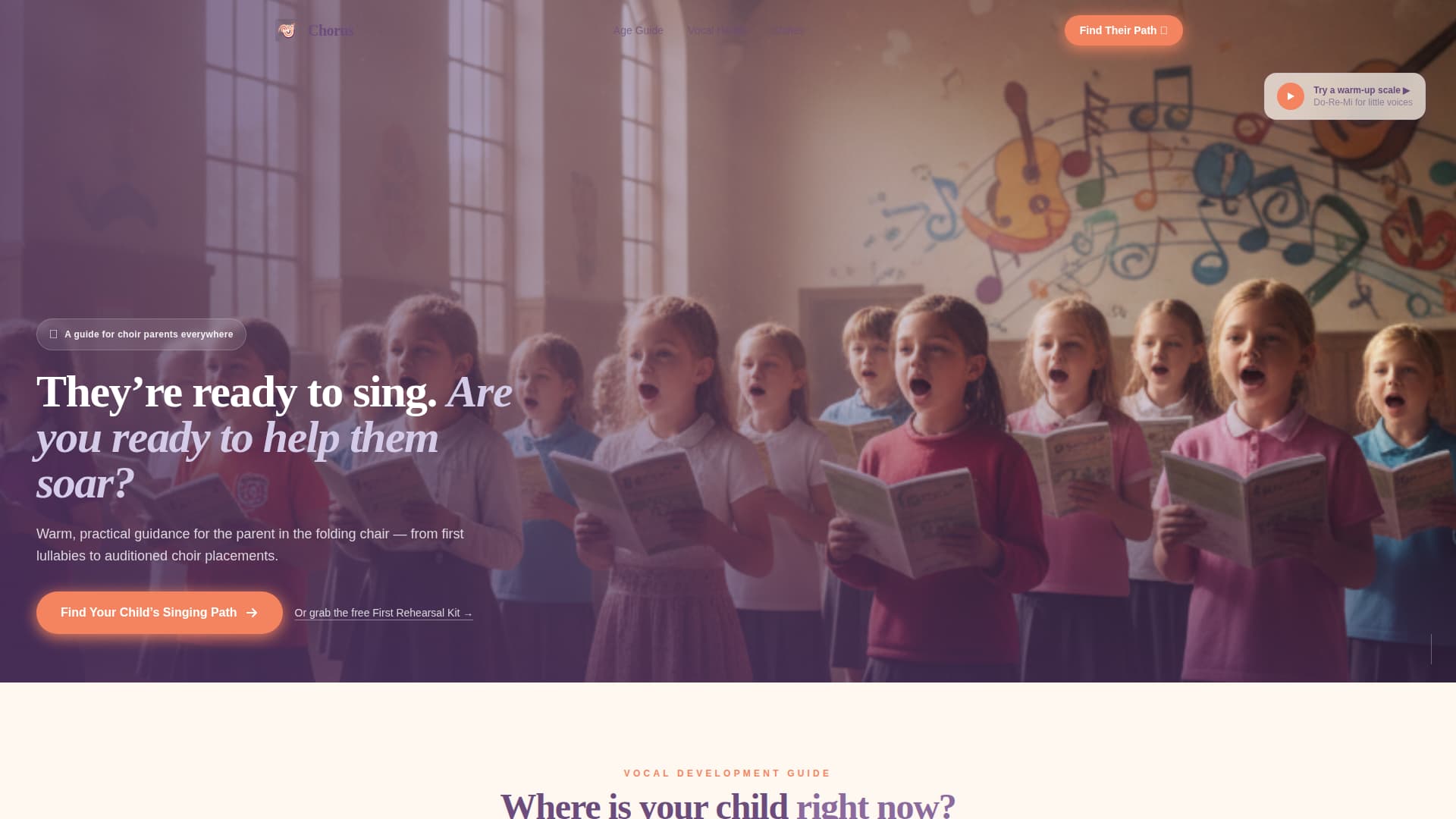 Kids Singing & Choir Professional Website Template