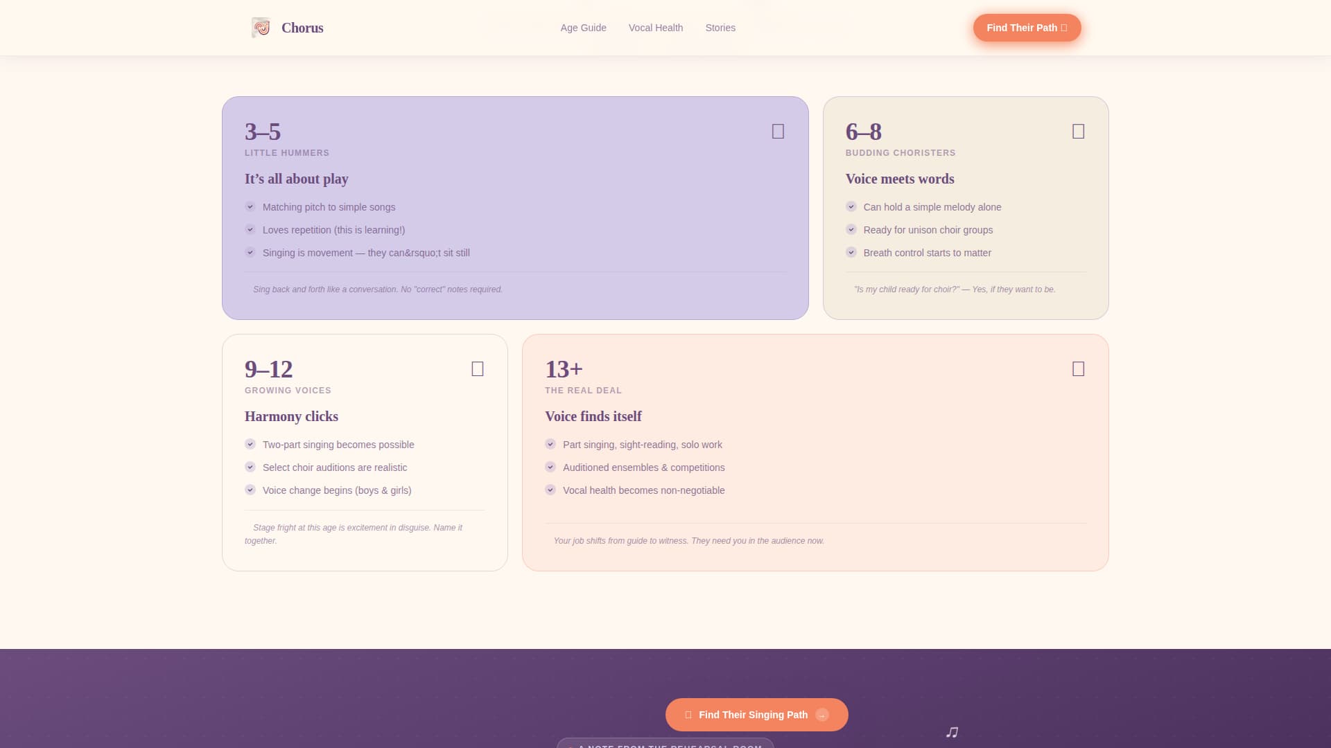Kids Singing & Choir Professional Website Template