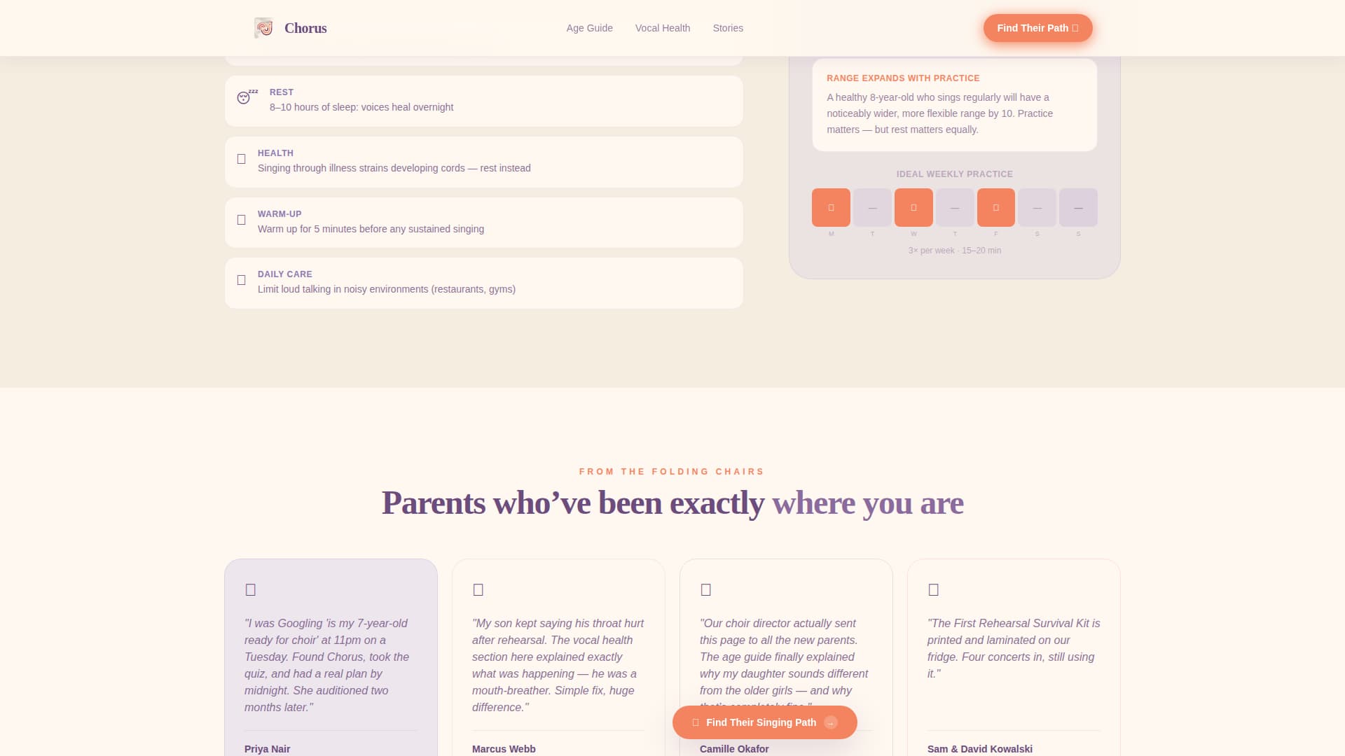Kids Singing & Choir Professional Website Template