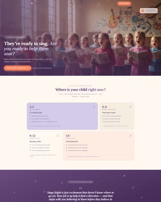 Kids Singing & Choir Professional Website Template