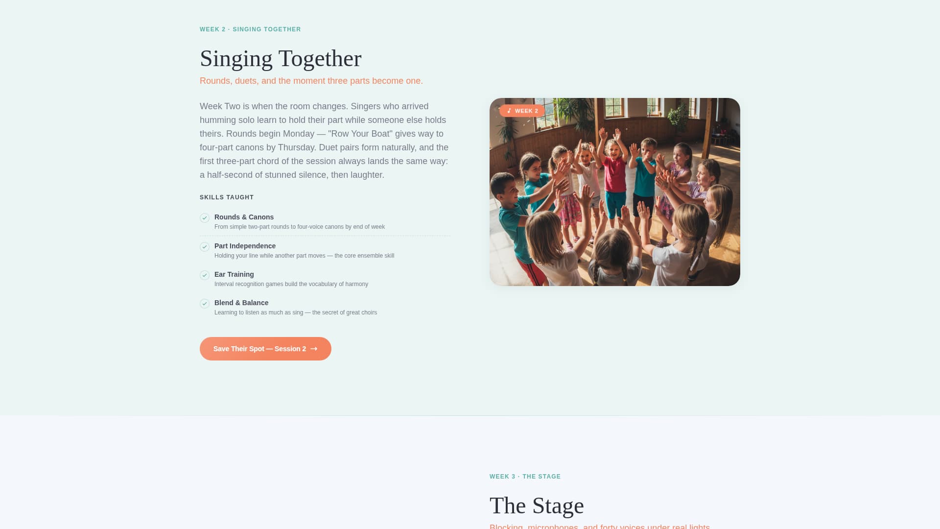 Chorus — Uplifting Musical Ensemble Landing Page Template