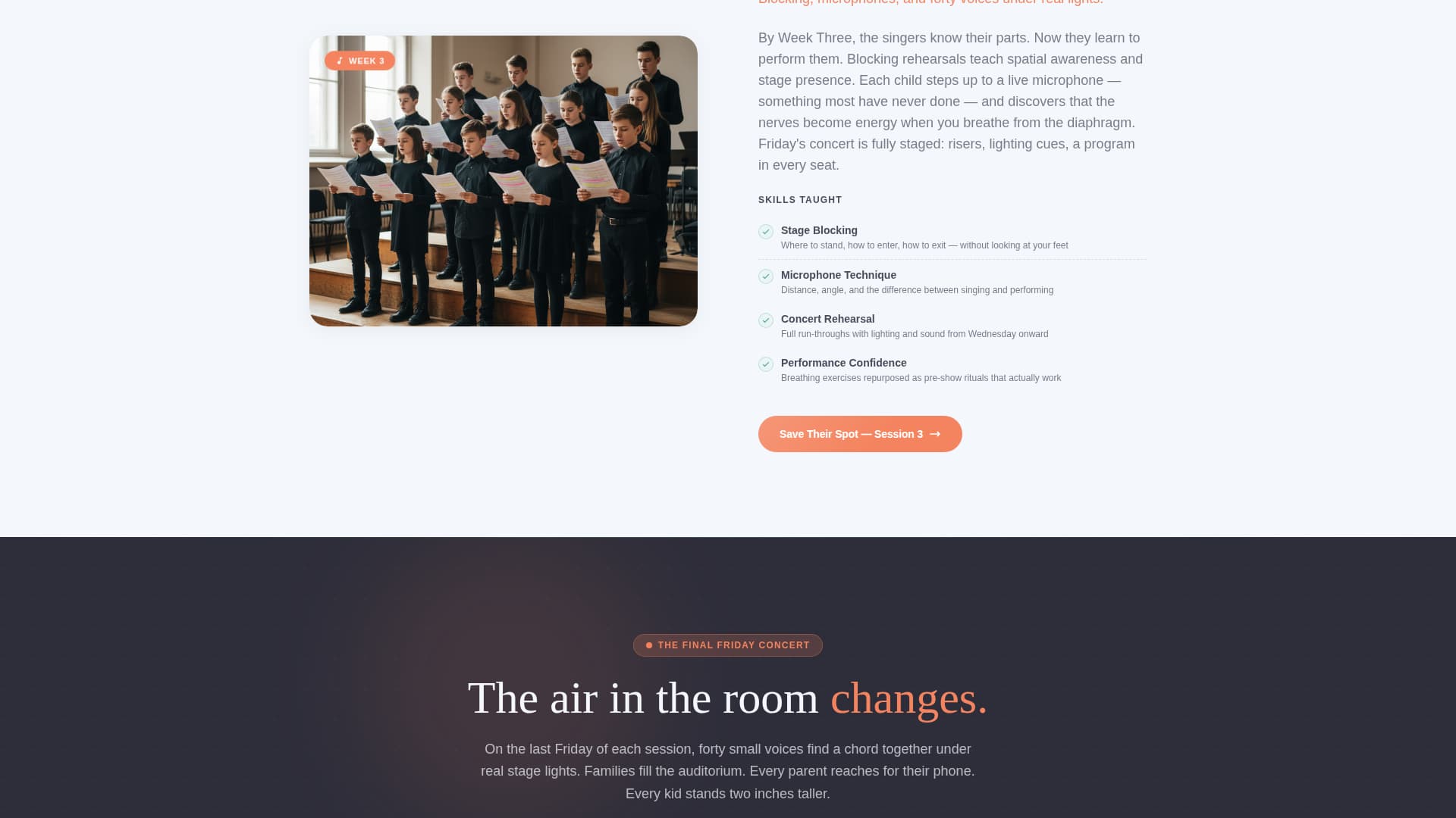 Chorus — Uplifting Musical Ensemble Landing Page Template