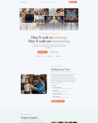 Chorus — Uplifting Musical Ensemble Landing Page Template