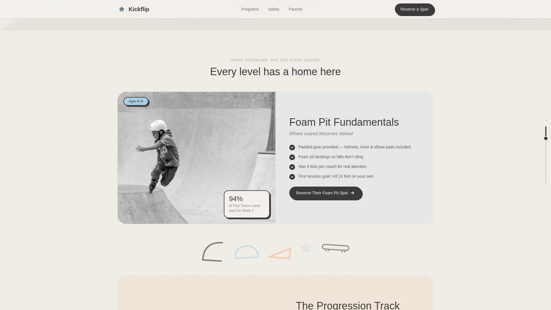 Kickflip - Playful Skateboarding Landing Page Template