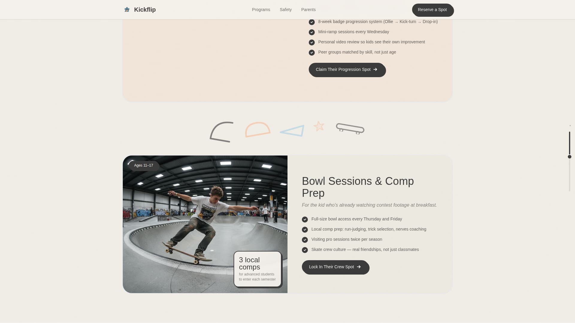 Kickflip - Playful Skateboarding Landing Page Template