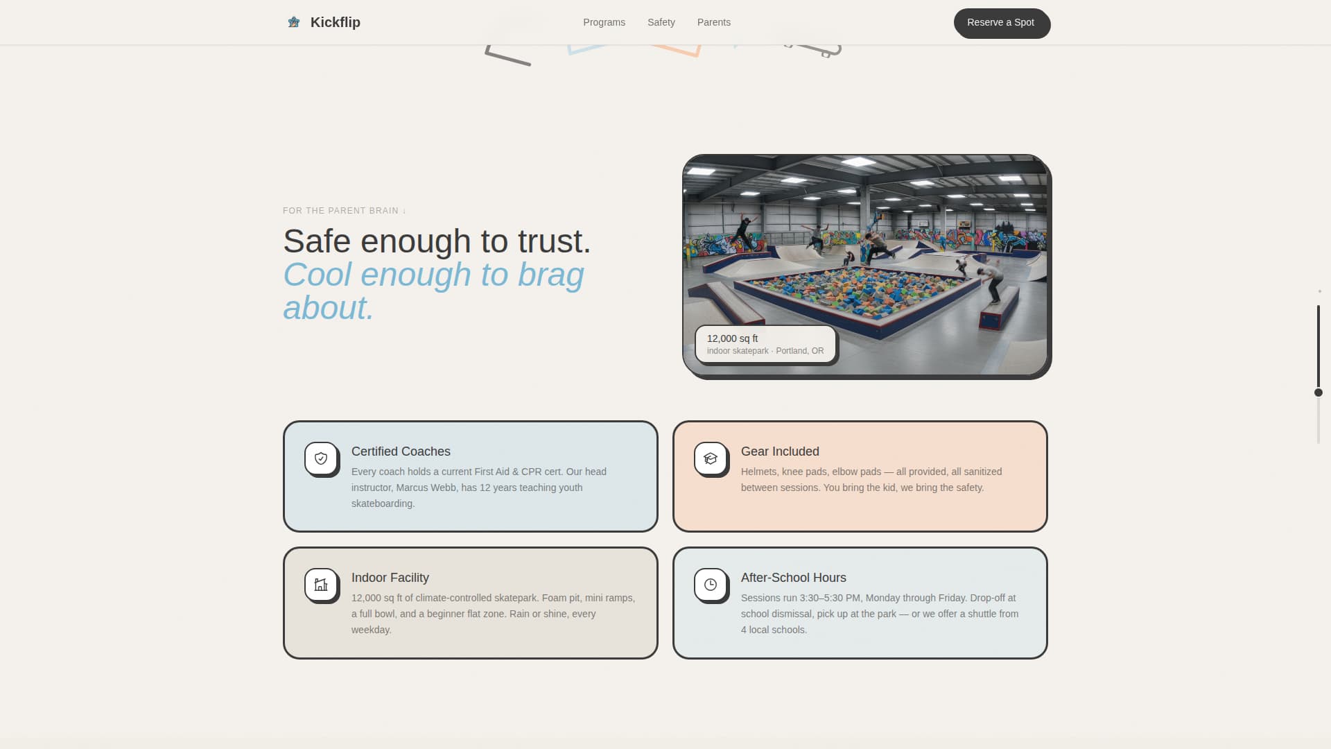 Kickflip - Playful Skateboarding Landing Page Template