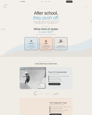 Kids Skateboarding Reviews Website Template