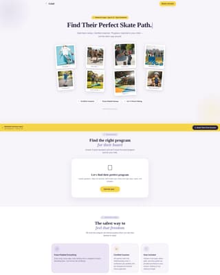 Grind - Safe Kids Skateboarding Landing Page Template