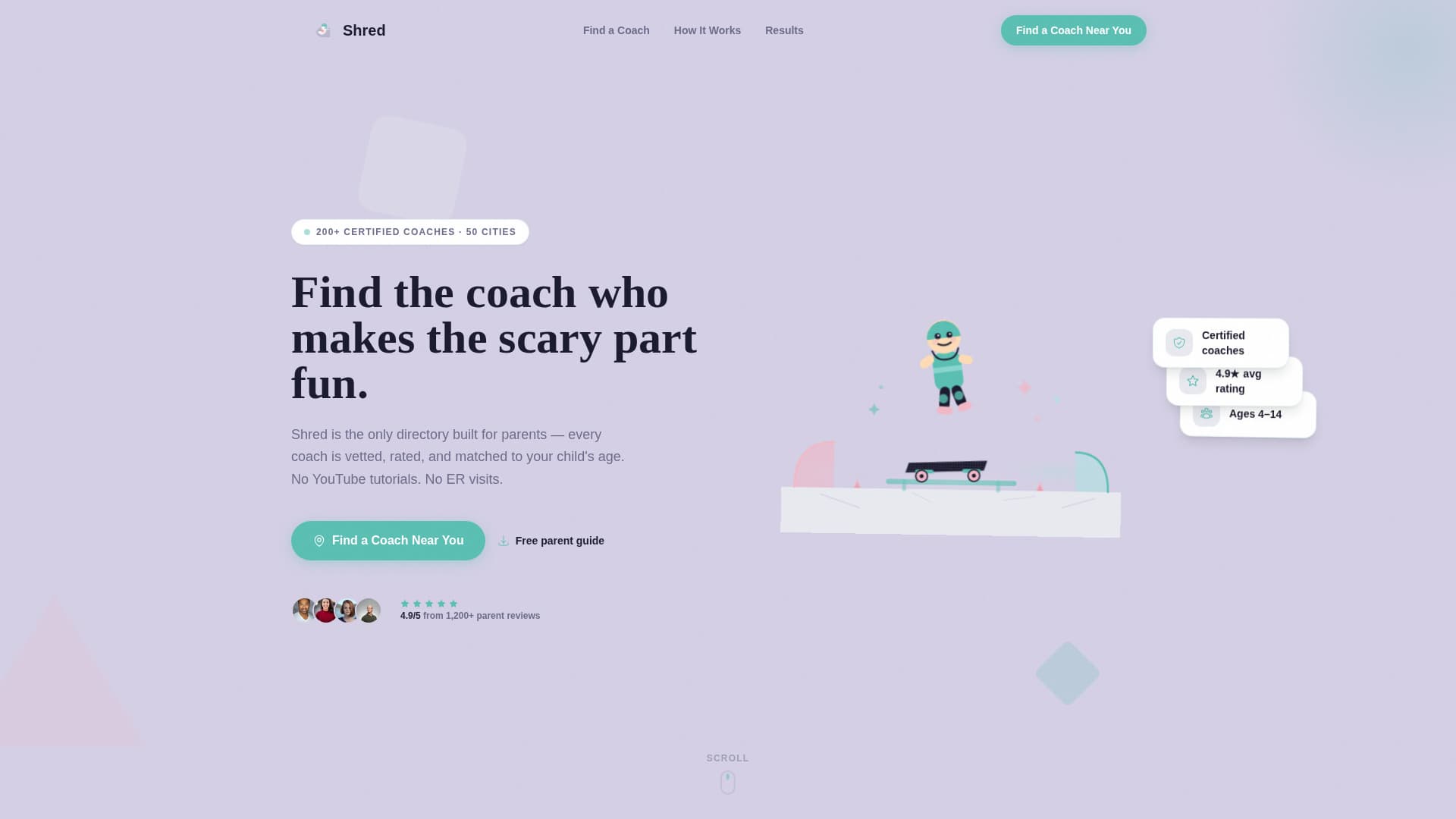 Kids Skateboarding FAQ Website Template