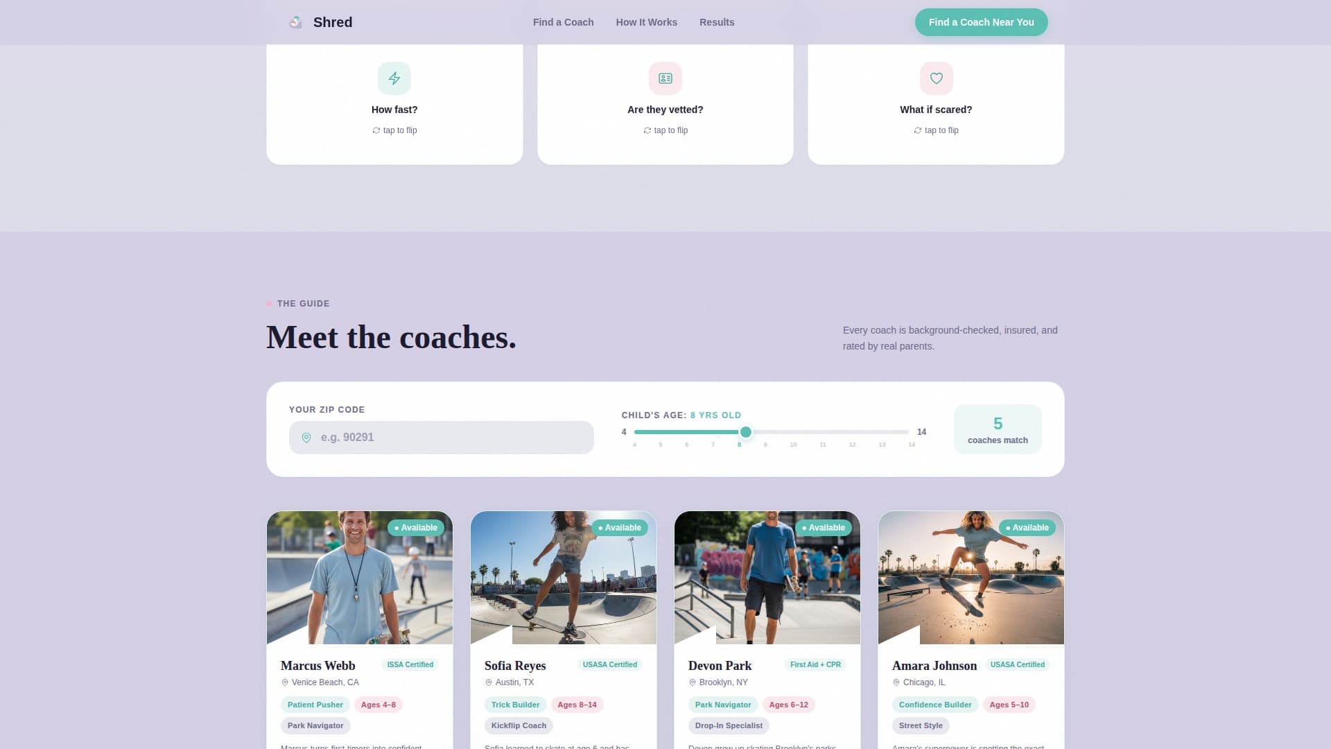 Kids Skateboarding FAQ Website Template