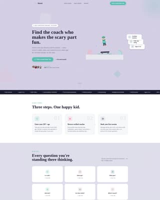 Kids Skateboarding FAQ Website Template