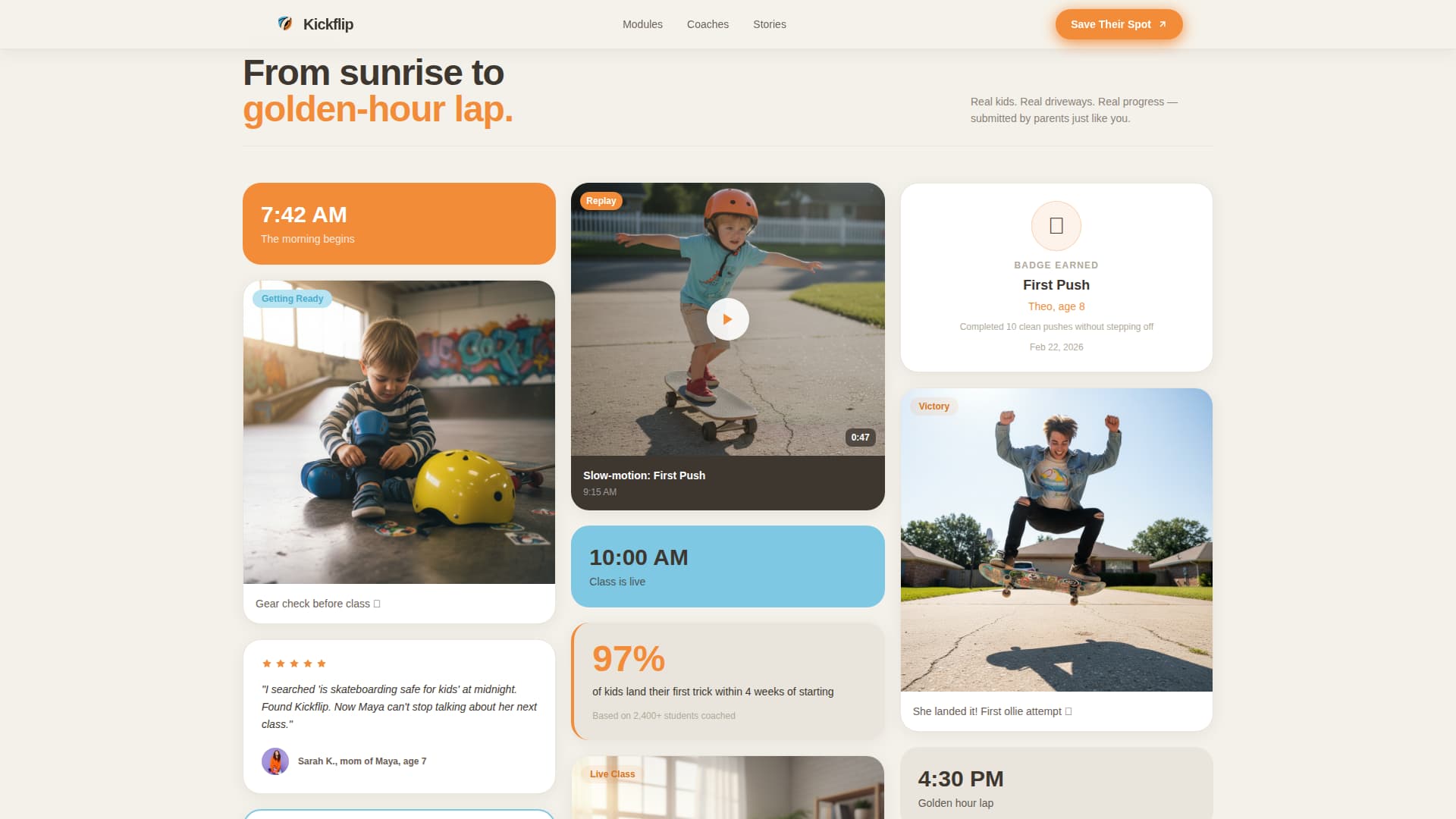 Kids Skateboarding Specialist Reviews Website Template