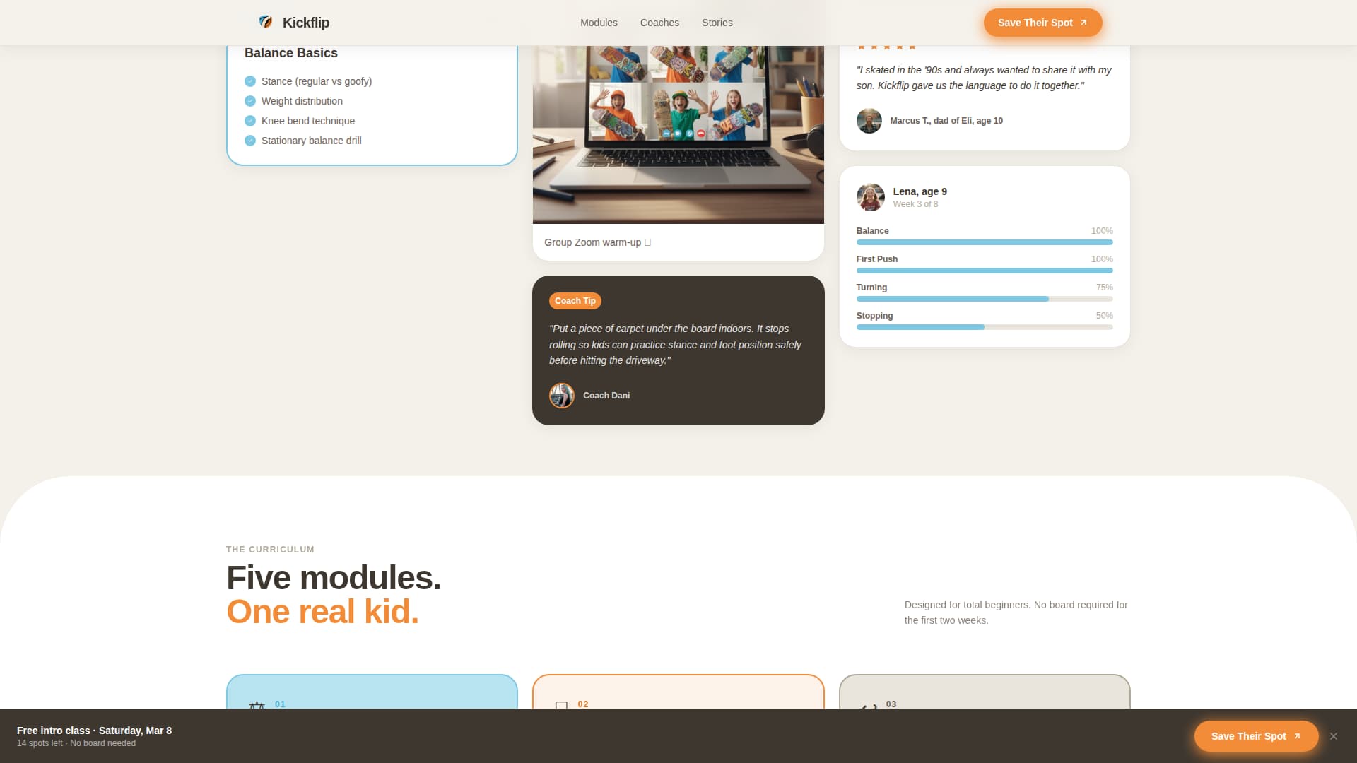 Kids Skateboarding Specialist Reviews Website Template