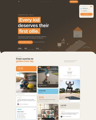 Kids Skateboarding Specialist Reviews Website Template