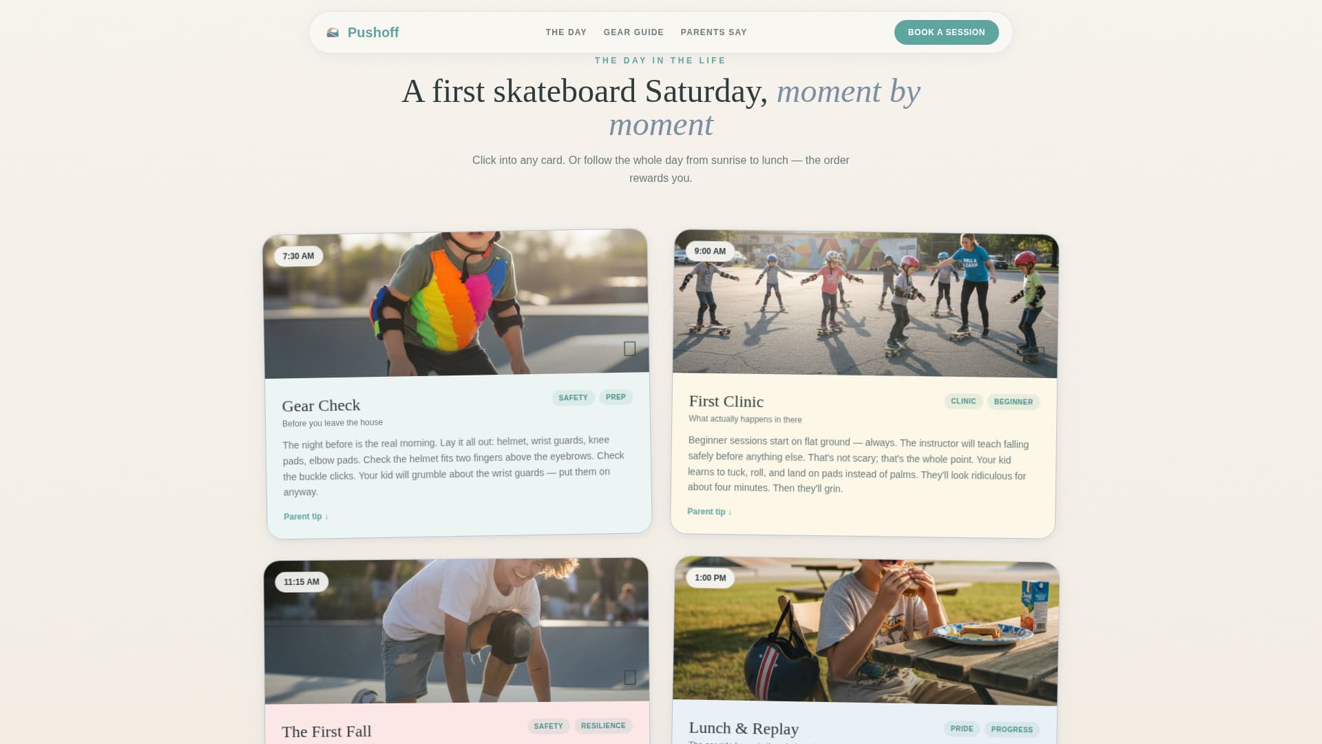 Kids Skateboarding Booking Website Template