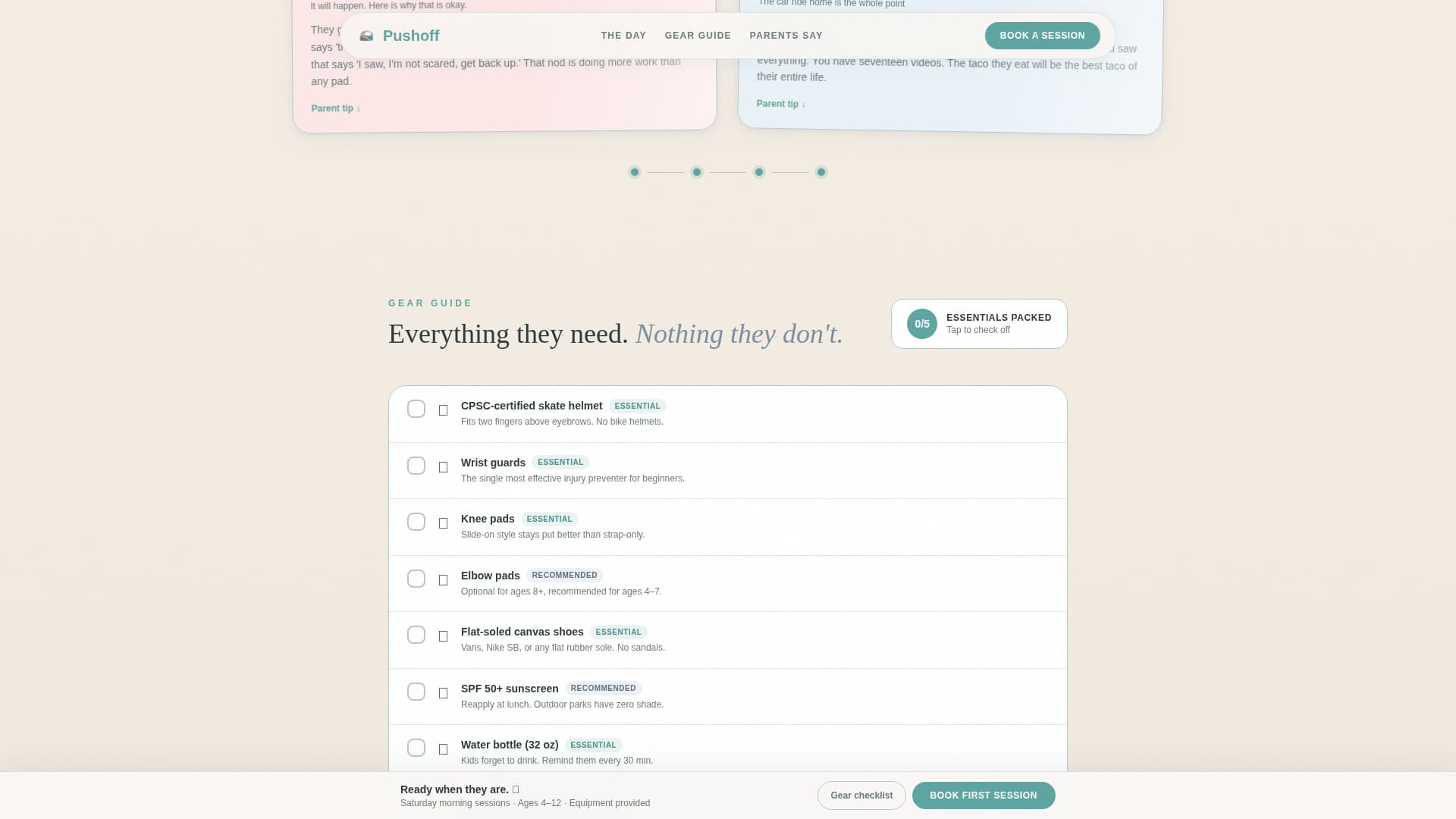 Kids Skateboarding Booking Website Template