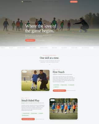 Kickoff - Soccer Academy Landing Page Template
