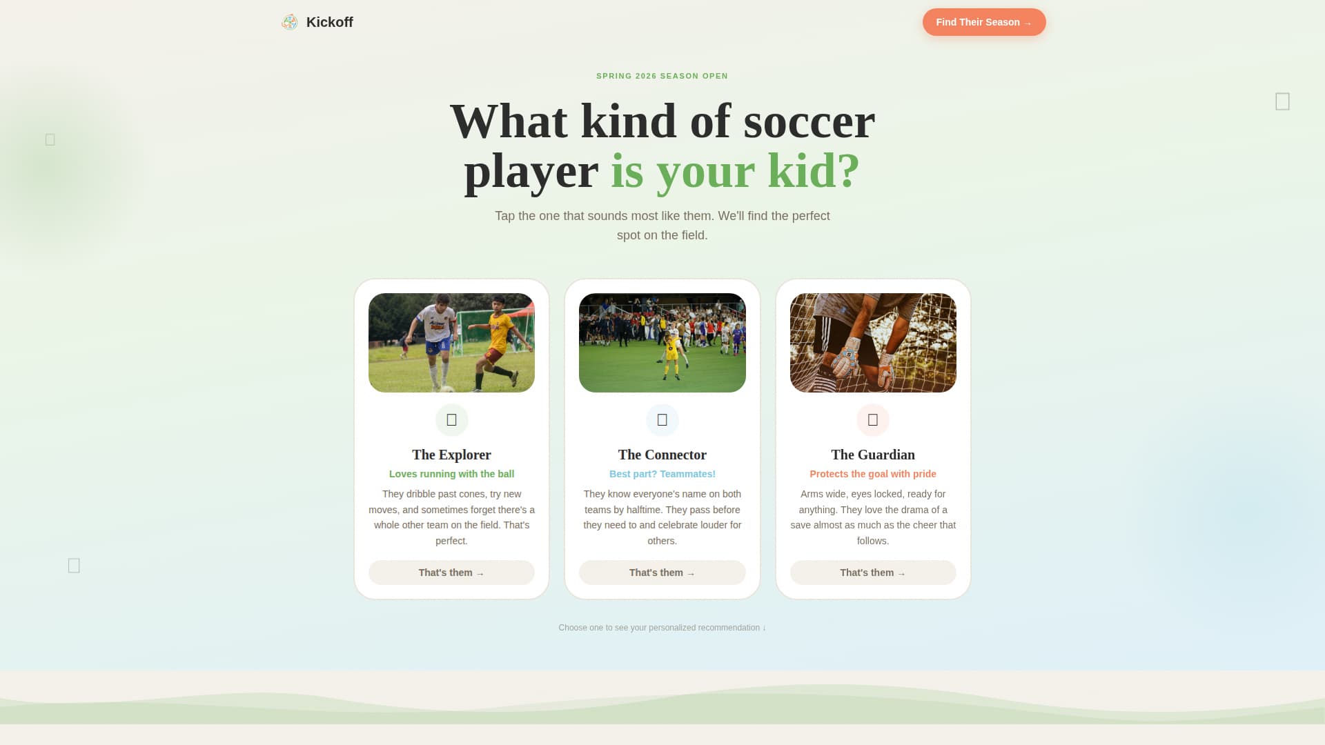 Kickoff - Cheerful Kids Soccer Landing Page Template