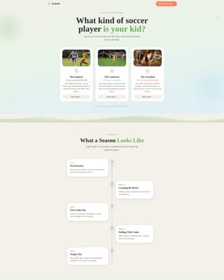 Kickoff - Cheerful Kids Soccer Landing Page Template