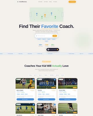 Kickoff - Coach Directory Landing Page Template