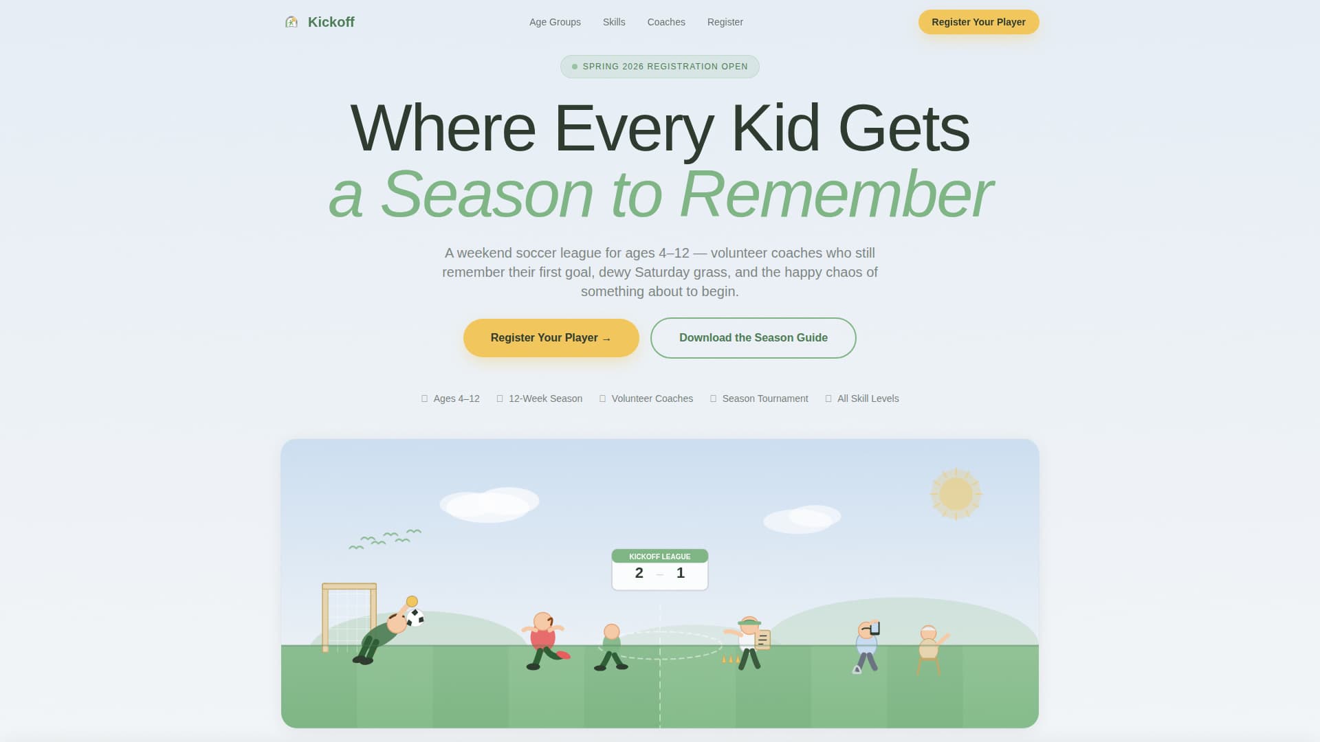 Kids Sports & Dance Academy Booking Website Template