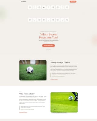 Sideline - Friendly Soccer Parent Landing Page Template