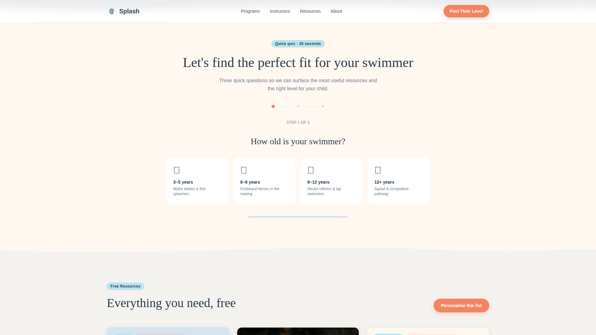 Kids Swimming Professional Website Template