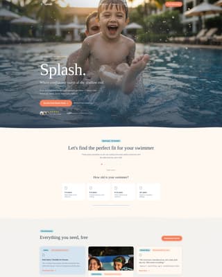 Kids Swimming Professional Website Template