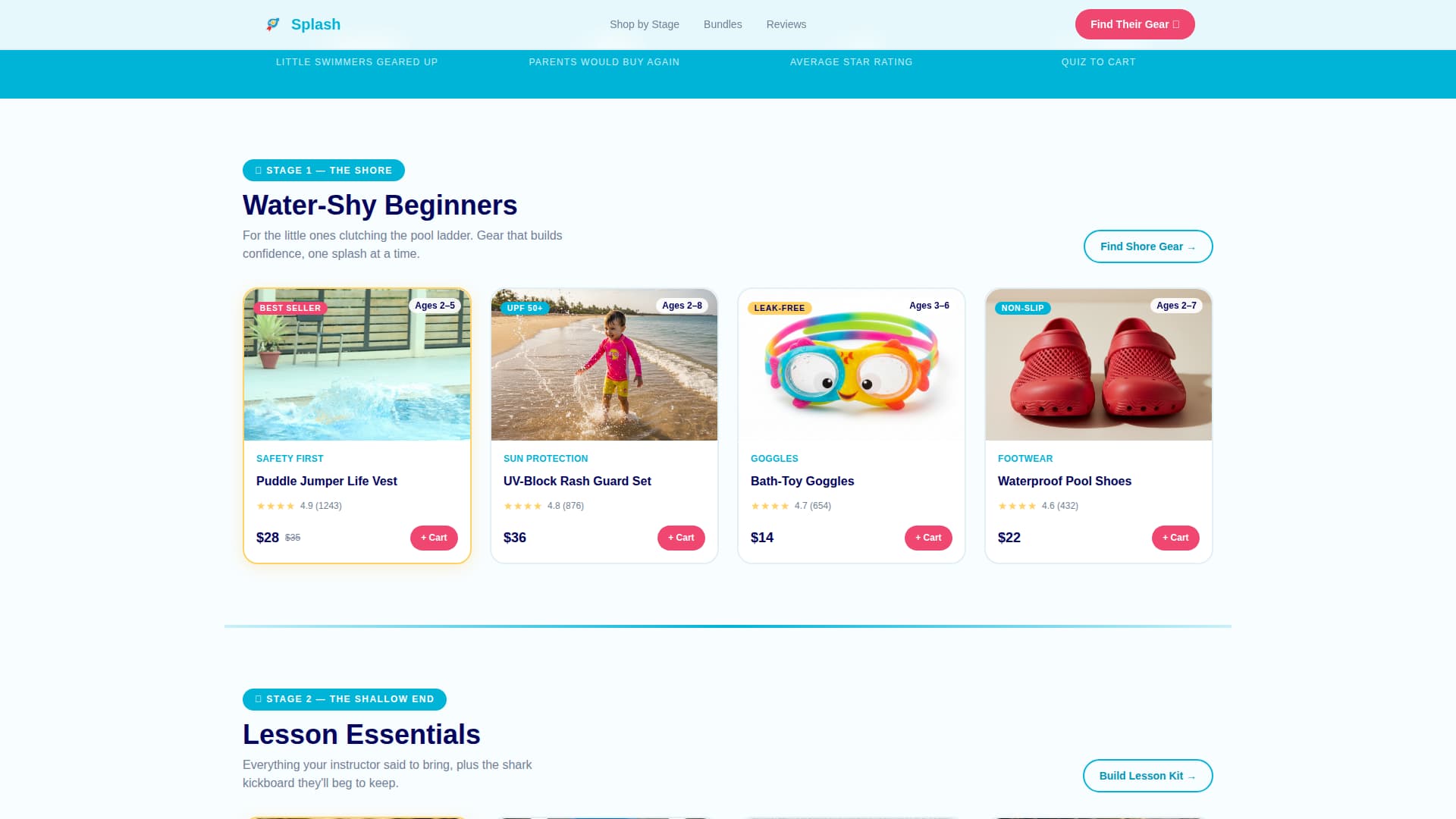 Kids Swimming Advanced Professional Website Template